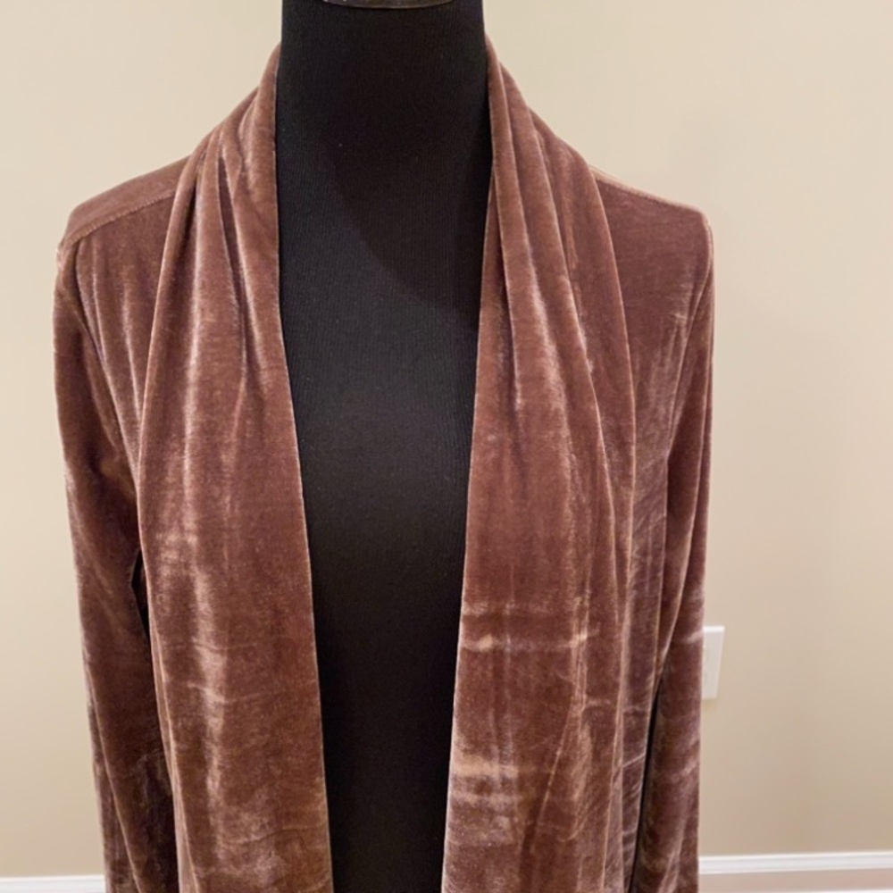 BBDakota by Steve Madden burgundy velvet duster size Small - Picture 3 of 3